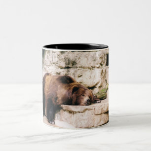 Grizzlybär-Kaffeetasse Zweifarbige Tasse