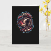 Grizzlybär Karte (Gelbe Blume)