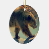 Grizzlybär Keramik Ornament (Rechts)