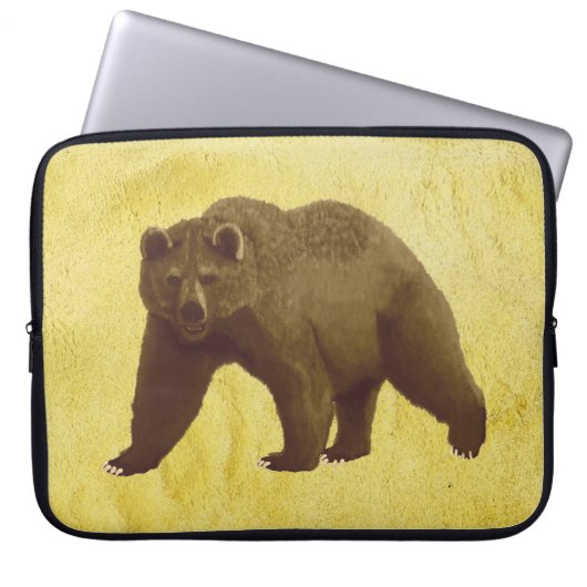 Grizzlybär Laptopschutzhülle (Vorderseite)
