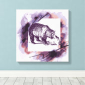 Grizzlybär Leinwanddruck (Insitu (Holzboden))