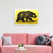 Grizzlybär Leinwanddruck (Insitu (Wohnzimmer))
