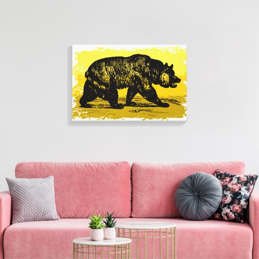 Grizzlybär Leinwanddruck (Insitu (Wohnzimmer))