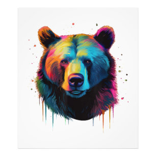 Grizzlybär Liebhaber des Pops Art Big Grizzly Bäre Fotodruck