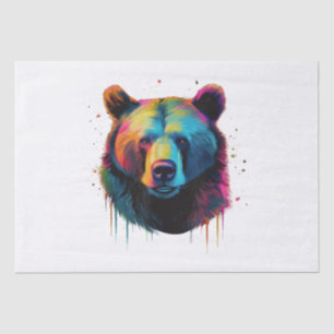 Grizzlybär Liebhaber des Pops Art Big Grizzly Bäre Seidenpapier