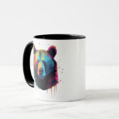 Grizzlybär Liebhaber des Pops Art Big Grizzly Bäre Tasse (Vorderseite Links)