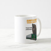 Grizzlybär-LKW-Transport Kaffeetasse (VorderseiteRechts)