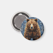 Grizzlybär Magnet (Vorderseite/Rückseite)