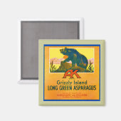 Grizzlybär Magnet (Vorderseite/Rückseite)