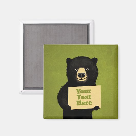 Grizzlybär Magnet (Vorderseite/Rückseite)