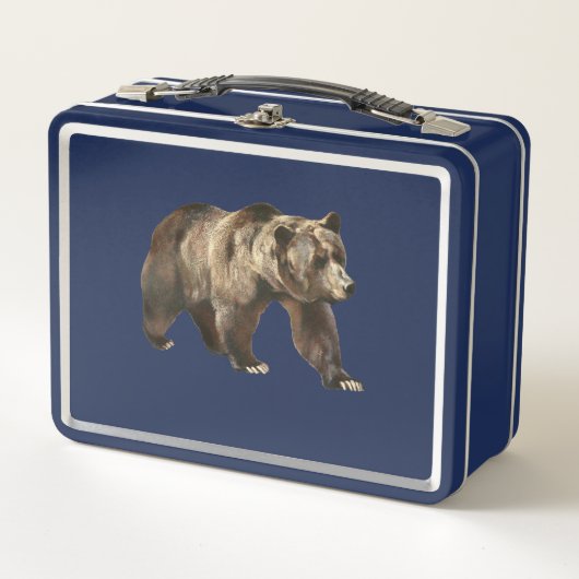 Grizzlybär Metal Lunchbox (Vorderseite)