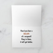 Grizzlybär, Militärermutigung Karte (Innenseite)