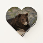 Grizzlybär mit einer Nose-Leinwand Notizblock (Rückseite)