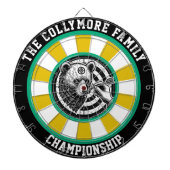 Grizzlybär mit Forest Bullseye Dartscheibe (vorne)