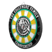 Grizzlybär mit Forest Bullseye Dartscheibe (Vorderseite rechts)