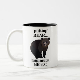 Grizzlybär mit minimalem Aufwand lustig Zweifarbige Tasse