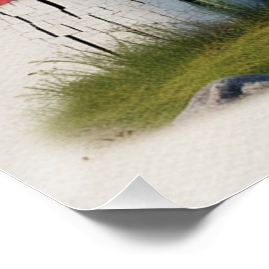 Grizzlybär mit Totem Pole Art Poster (Ecke)