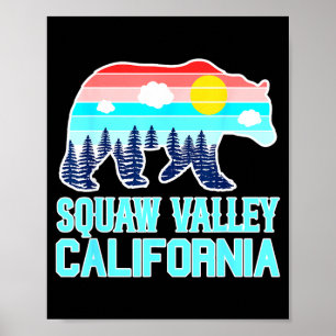 Grizzlybär Olympic Valley Kalifornien Vintage Poster
