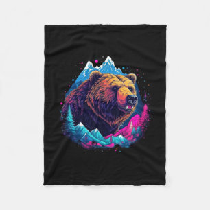 Grizzlybär Outdoor Natur Alaska Jagd Wandern Fleecedecke