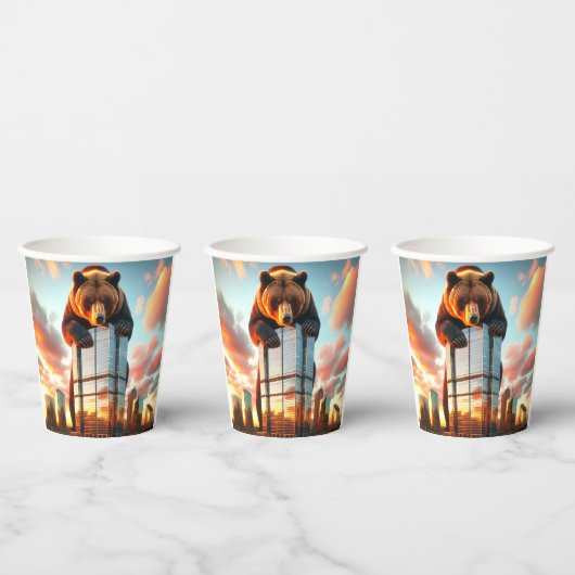Grizzlybär Pappbecher (Multi)