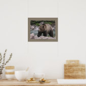 Grizzlybär - Pastelle Poster (Küche)