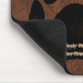 Grizzlybär Pawprint auf Imitate Leather Mousepad (Ecke)