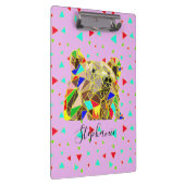 Grizzlybär Pink Klemmbrett (Rechts)
