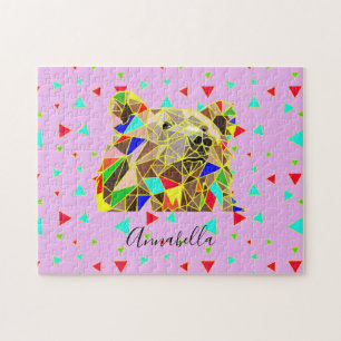 Grizzlybär Pink Puzzle