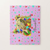 Grizzlybär Pink Puzzle (Vertikal)