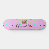 Grizzlybär Pink Skateboard (Horizontal)