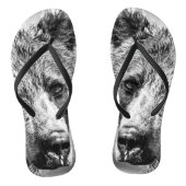 Grizzlybär-Portrait Badesandalen (Fußbett)