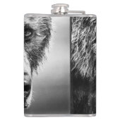 Grizzlybär-Portrait Flachmann (Rückseite)