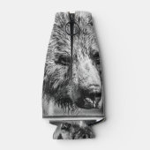 Grizzlybär-Portrait Flaschenkühler (Rückseite)