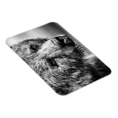 Grizzlybär-Portrait Magnet (Rechte Seite)