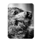 Grizzlybär-Portrait Magnet (Vertikal)