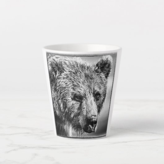 Grizzlybär-Portrait Milchtasse (Vorderseite)