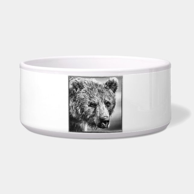 Grizzlybär-Portrait Napf (Vorderseite)
