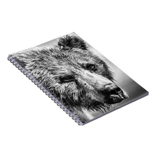 Grizzlybär-Portrait Notizblock (Rechte Seite)