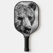 Grizzlybär-Portrait Pickleball Schläger (Vorderseite)