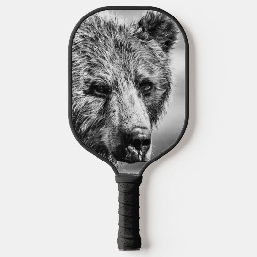 Grizzlybär-Portrait Pickleball Schläger (Vorderseite)