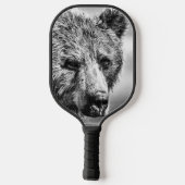 Grizzlybär-Portrait Pickleball Schläger (Rückseite)