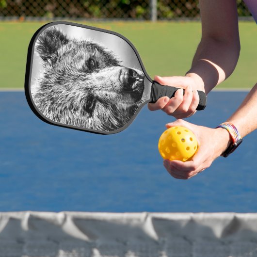 Grizzlybär-Portrait Pickleball Schläger (InSitu)