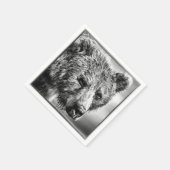 Grizzlybär-Portrait Serviette (Ecke)