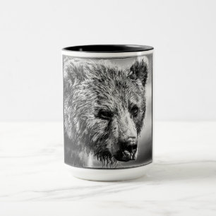 Grizzlybär-Portrait Tasse