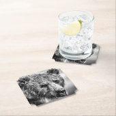 Grizzlybär-Portrait Untersetzer (Vor Ort)