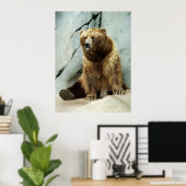Grizzlybär Poster (Heimbüro)