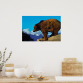 Grizzlybär Poster (Küche)