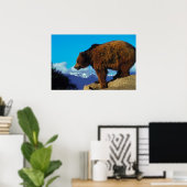 Grizzlybär Poster (Heimbüro)