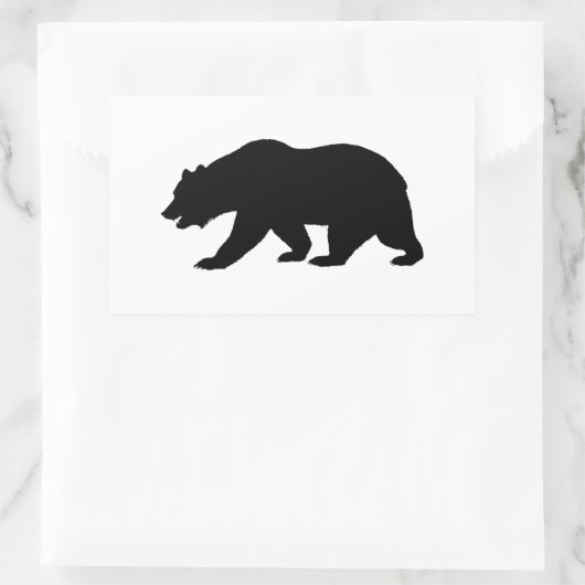 Grizzlybär Rechteckiger Aufkleber (Tasche)