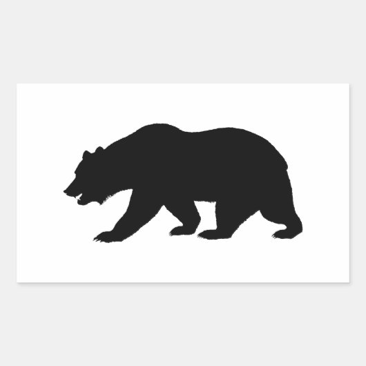 Grizzlybär Rechteckiger Aufkleber (Vorderseite)